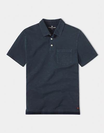 Vintage Slub Pocket Polo Navy
