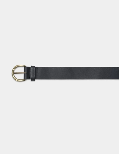 Woven End Braided Belt Black