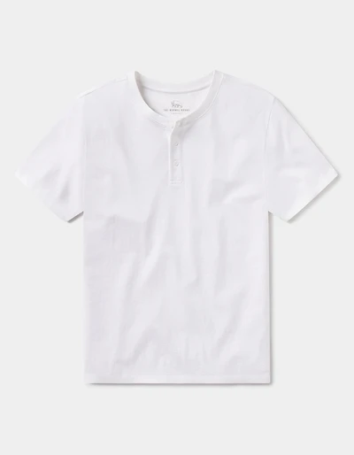 Normal Jersey Henley White
