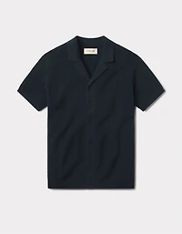 Robles Textured Knit Camp Button Up Dark Oasis