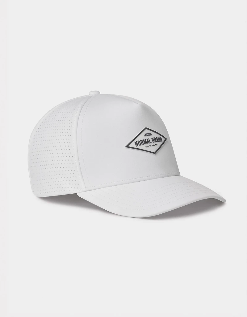 Diamond Stretch Snap Back in White