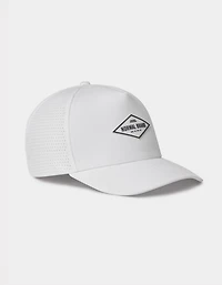 Diamond Stretch Snap Back in White