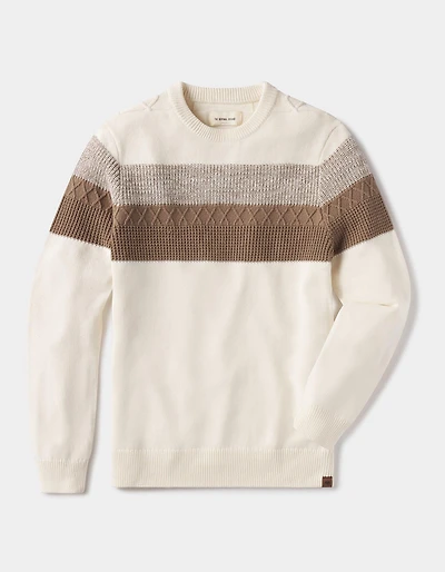 Tom Stripe Crew Cream/Jute