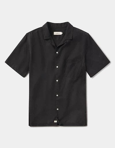 Sueded Costa Resort Shirt Black