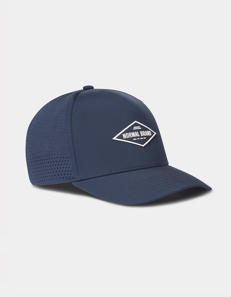 Diamond Stretch Snap Back in Navy