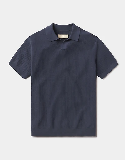 Breezeknit Polo Vintage Blue
