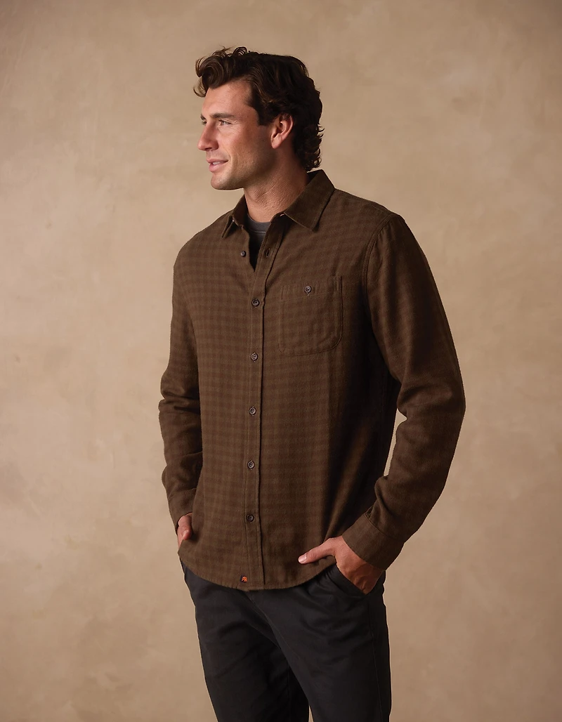 Hudson Double Brushed Flannel Cocoa Plaid