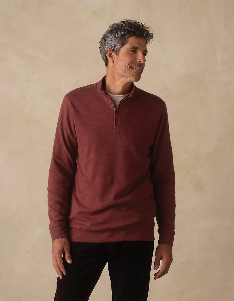 Puremeso Weekend Quarter Zip Redwood