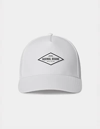 Diamond Stretch Snap Back in White