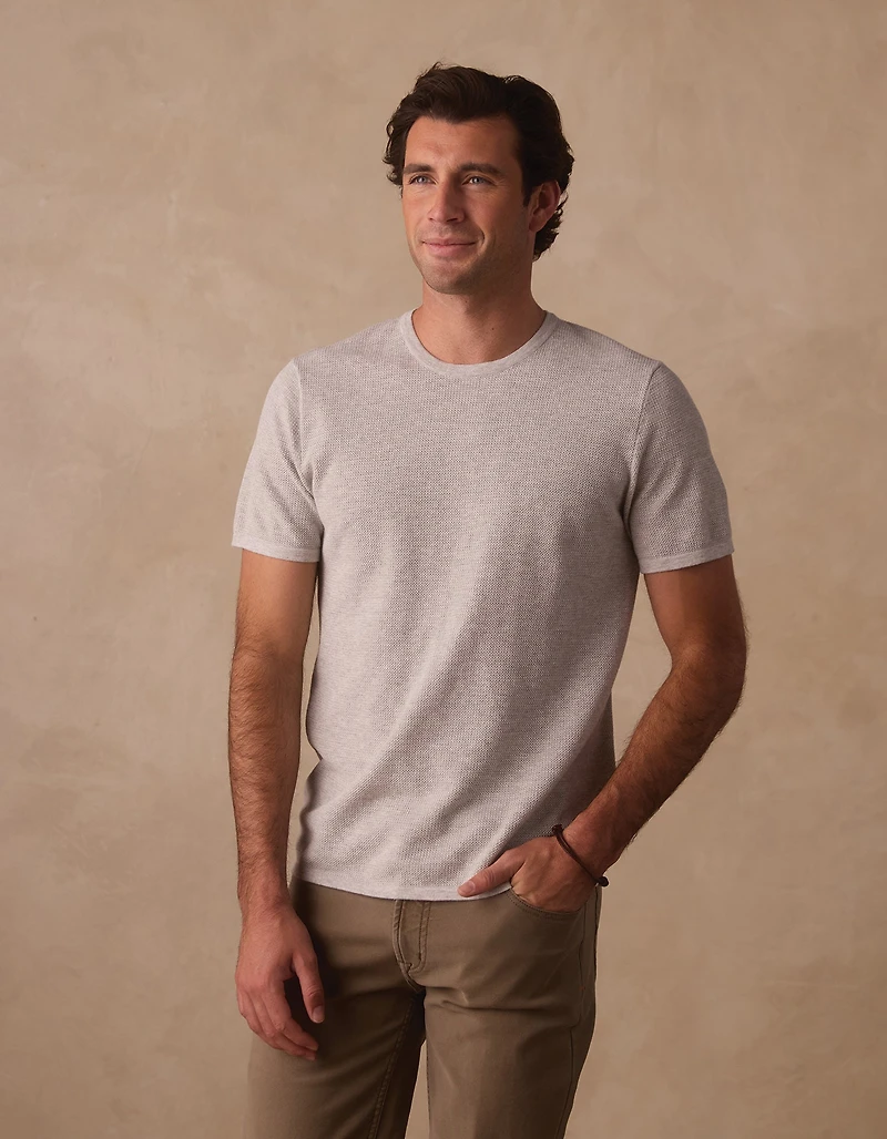 Driftknit Sweater Tee Stone