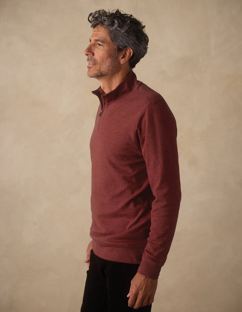 Puremeso Weekend Quarter Zip Redwood