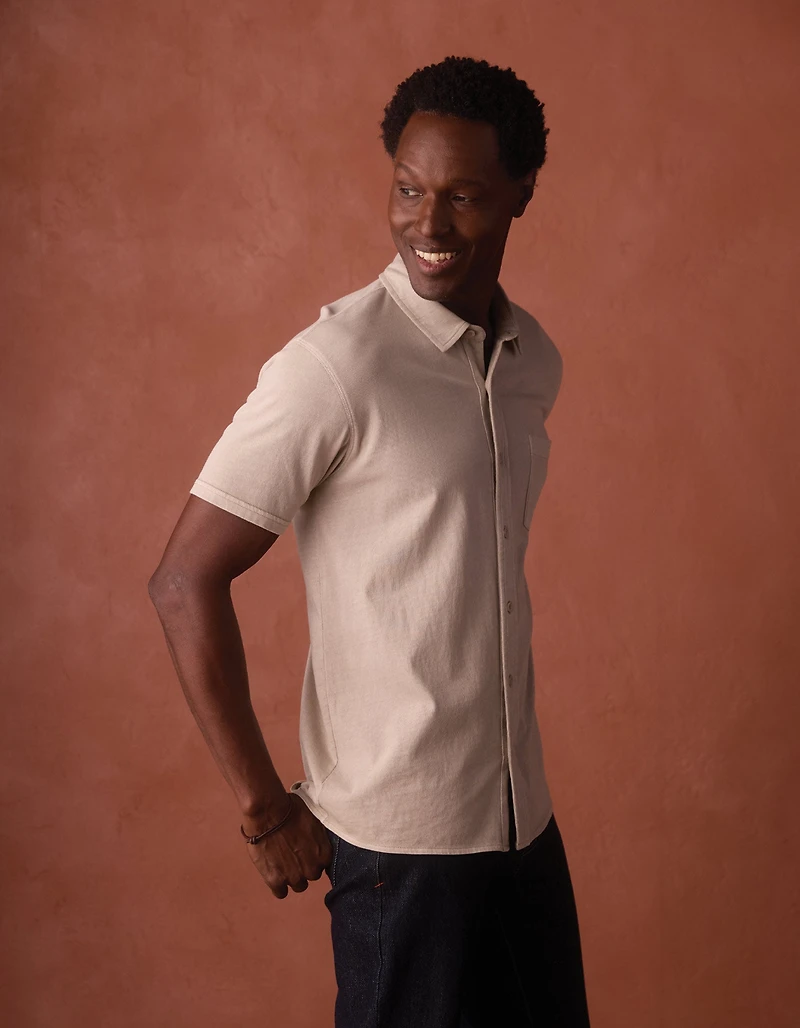 Normal Jersey Button Up Pumice