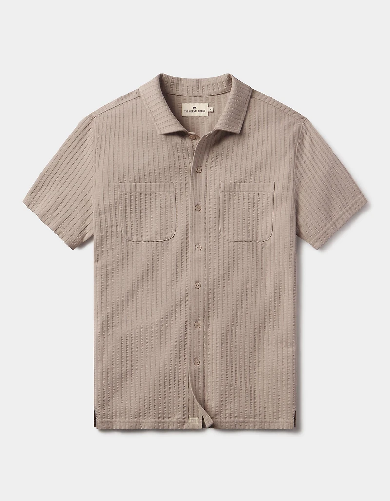 Knit Getaway Button Up Taupe