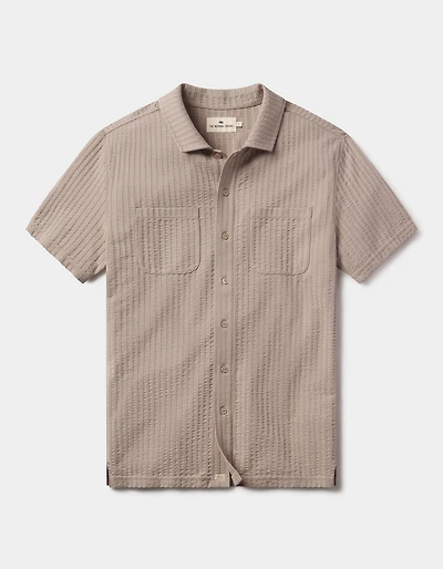 Knit Getaway Button Up Taupe