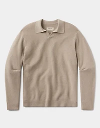 COOLMAX® Textured Sweater Polo Flax