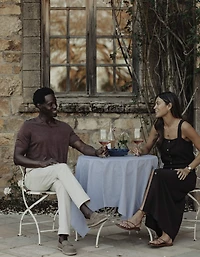 Summer Linen-Blend Polo Espresso