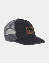 Leather Patch Dano Hat in Charcoal
