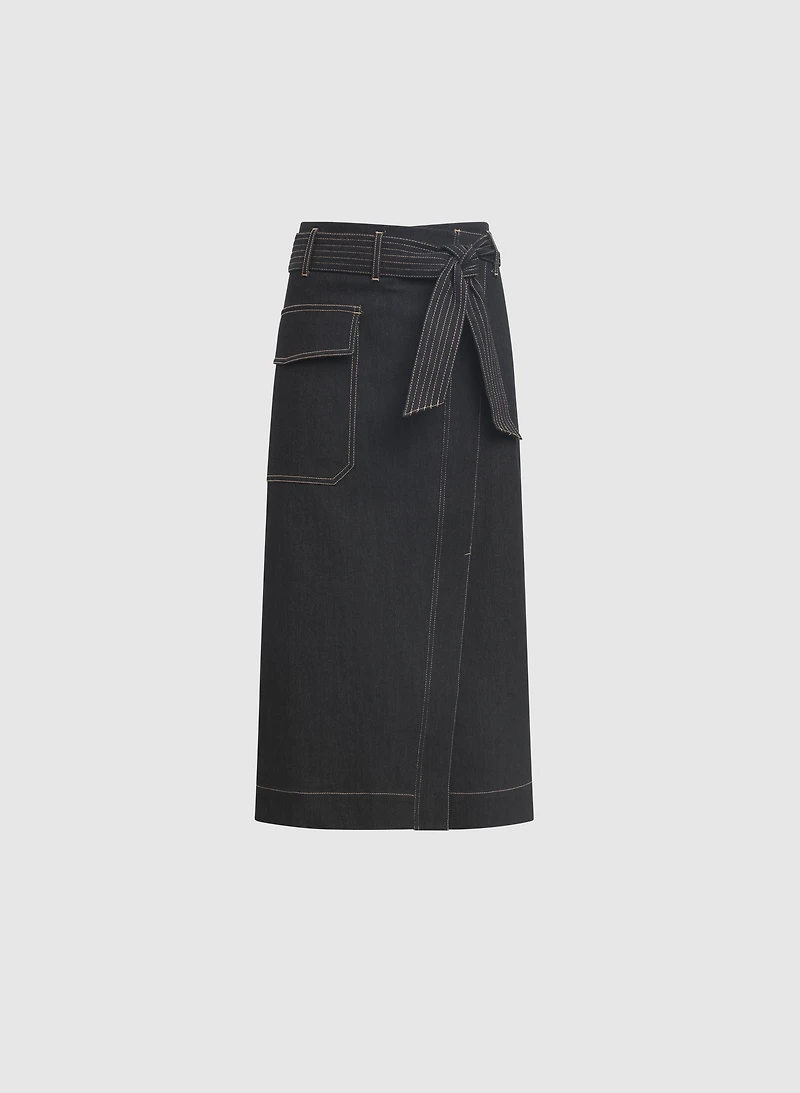 Denim Midi Skirt