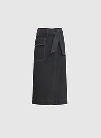 Denim Midi Skirt