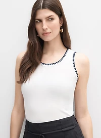 Débardeur à bordures brodées