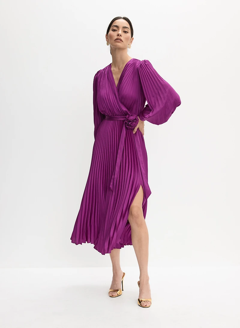 Joseph Ribkoff - Rosette Detail Satin Dress