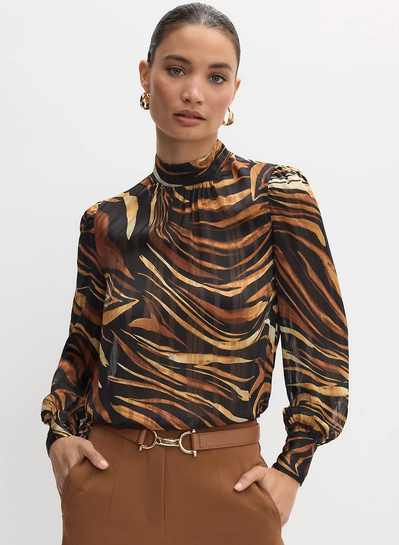 Blouse à motif animal
