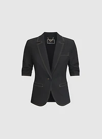 Veste en denim à manches courtes