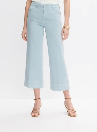 Denim Straight-Leg Capris
