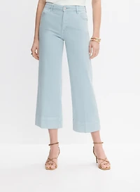 Denim Straight-Leg Capris