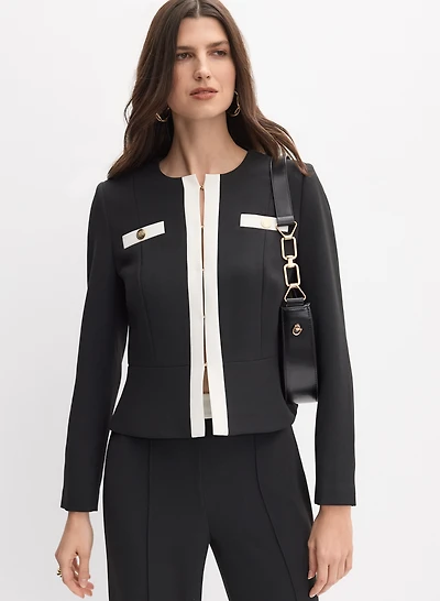 Veste ajustée en crêpe