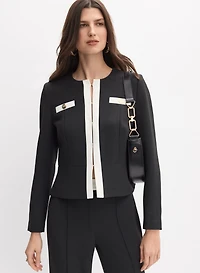 Veste ajustée en crêpe