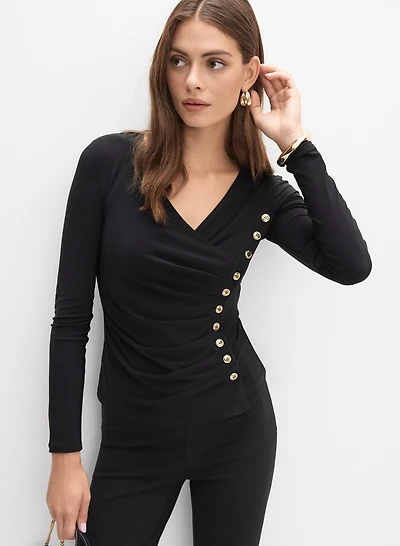 Joseph Ribkoff - Button Detail Top