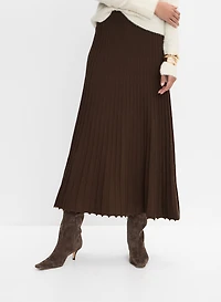 Jupe longue plissée en tricot