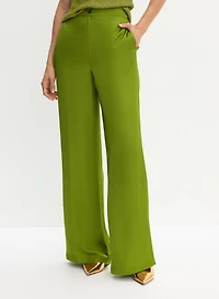 Pantalon en satin à jambe large