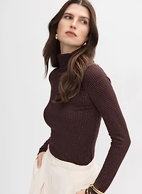 Tonal Rhinestone Embellished Sweater