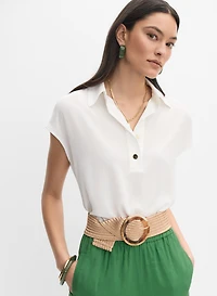 Blouse à demi boutonnage