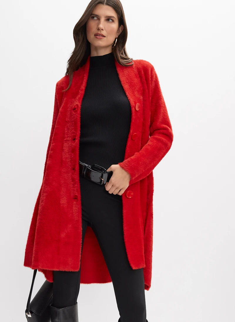 Joseph Ribkoff - Long Faux-Fur Coat