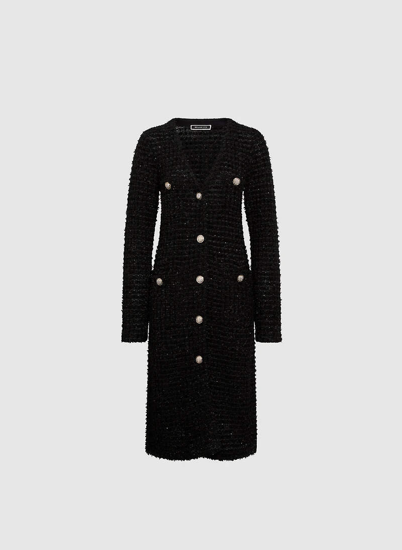 Long Tweed Cardigan