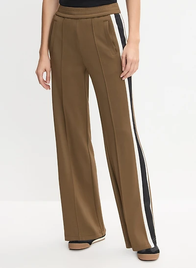 Contrast Stripe Pull-On Pants