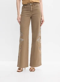 Floral Embroidered Jeans