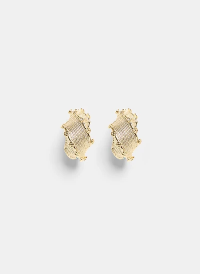 Textured Twisted Hoop Earrings