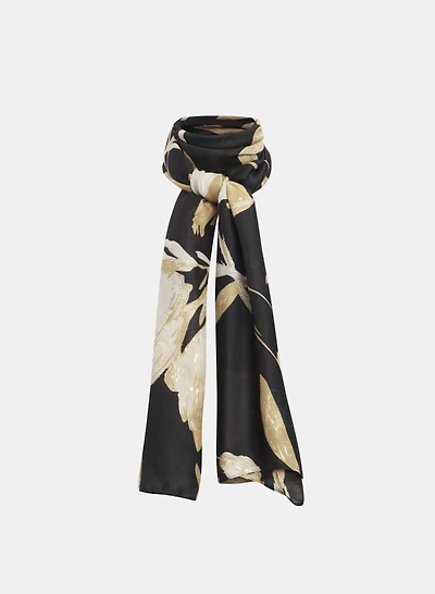 Floral Foil Scarf