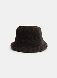 Chapeau cloche en fausse fourrure