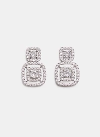 Tiered Square Earrings