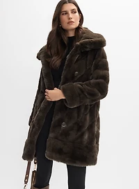 Joseph Ribkoff - Reversible Faux-Fur Coat