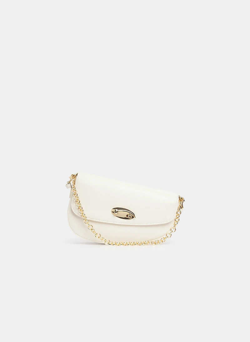 Vegan Leather Chain Strap Handbag
