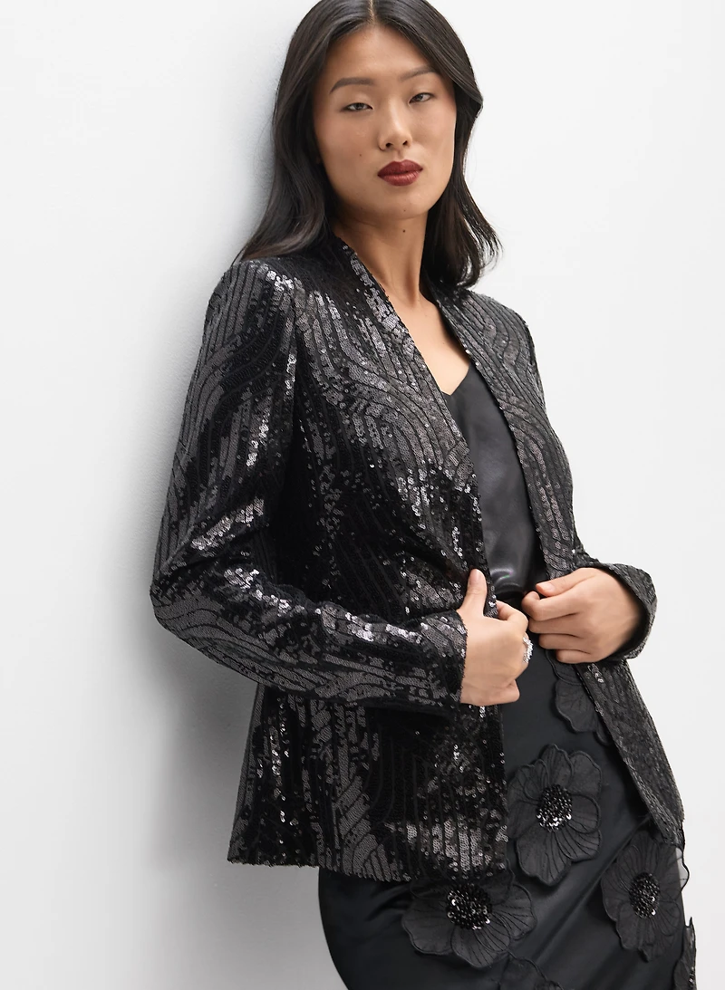 Veste ouverte à paillettes