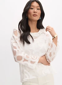 Joseph Ribkoff - Embroidered Sheer Blouse