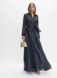 Long Sleeve Organza Dress