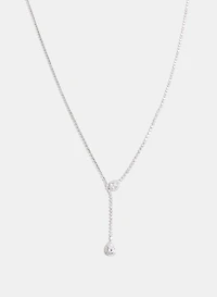 Collier en cristaux à pendentif goutte d'eau